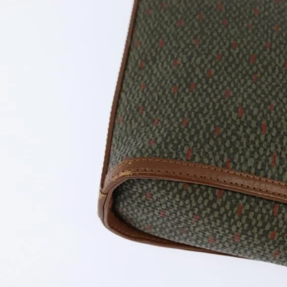 Authentic SAINT LAURENT Shoulder Bag PVC Leather Brown Gold - Picture 8 of 16